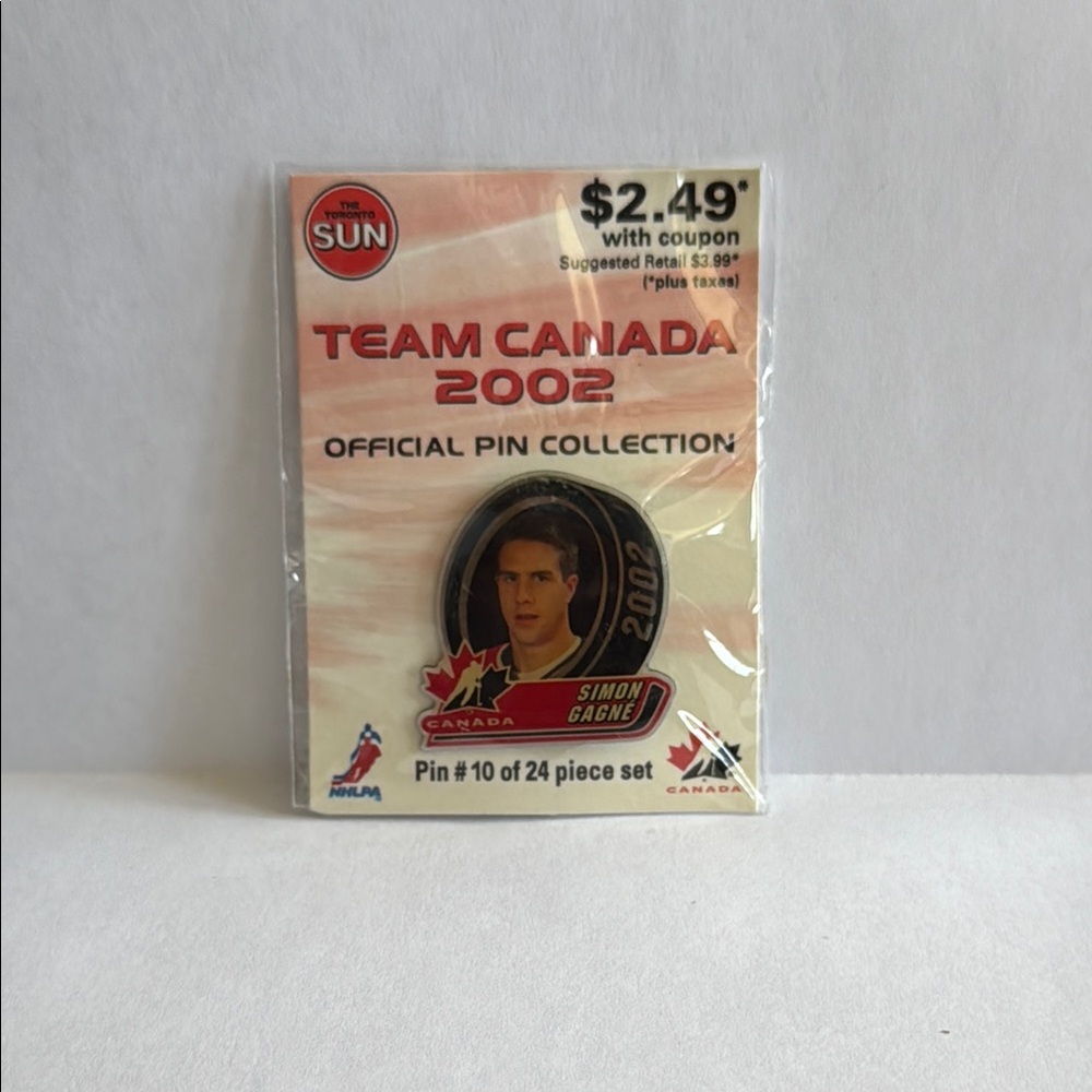 Simon Gagne 2002 Team Canada Collectors Pin / Pin #10